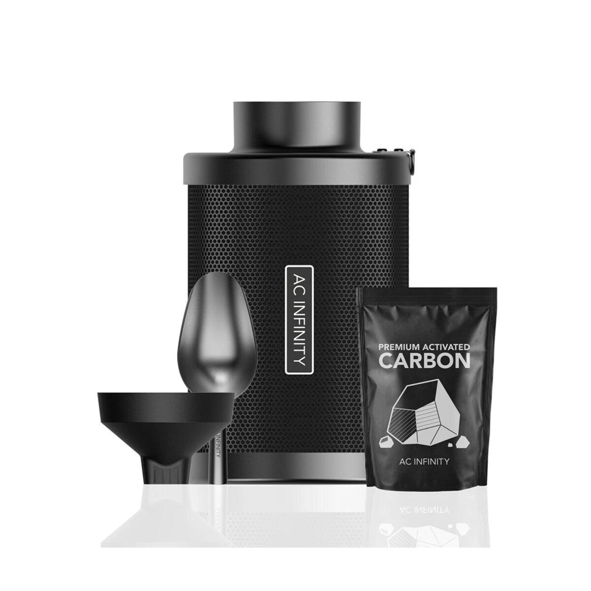 Nachfüllbares Aktivkohlefilter-Set, mit Aktivkohle-Nachfüllpackung, 100 mm RCF4