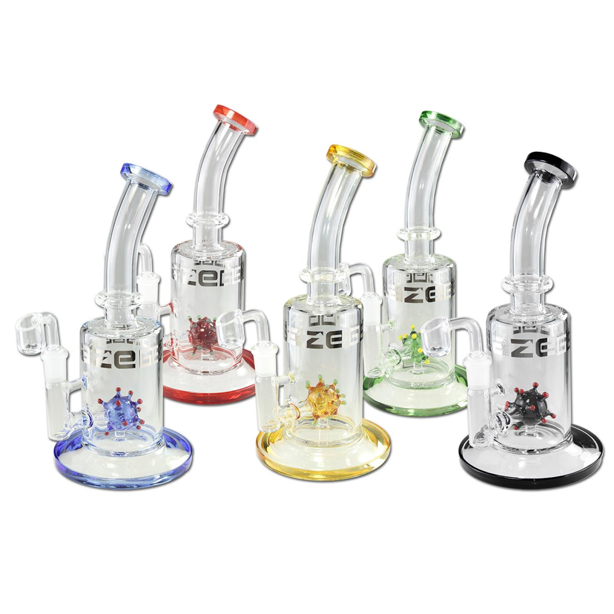 Blaze Virus Ball Ölbong / Dab Rig – Honeycomb Perkolator Rot