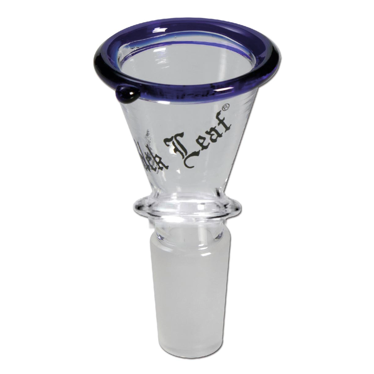 Black Leaf Glaskopf mit blauem Rand