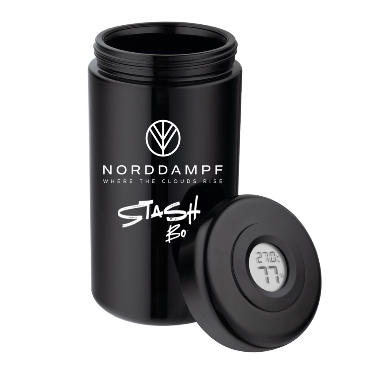 Norddampf Stashbox Mironglass mit Hygro-/Thermometer 100ml