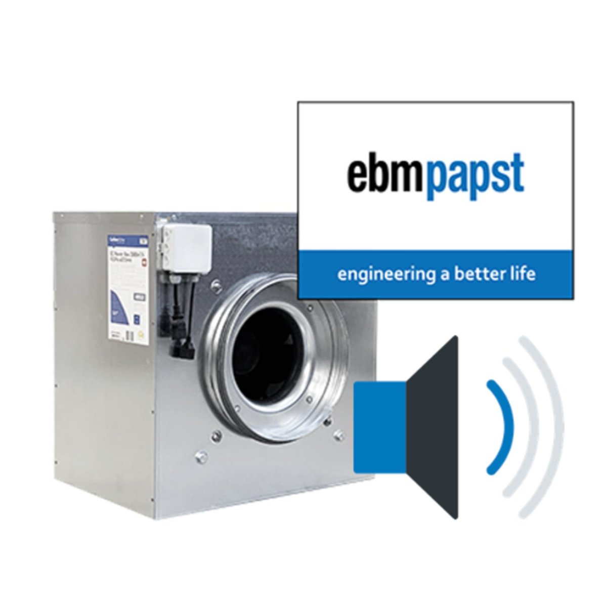 CarbonActiv Lüfter EC EBMPabst Silent Box HL 1250m3/h ø250 980Pa