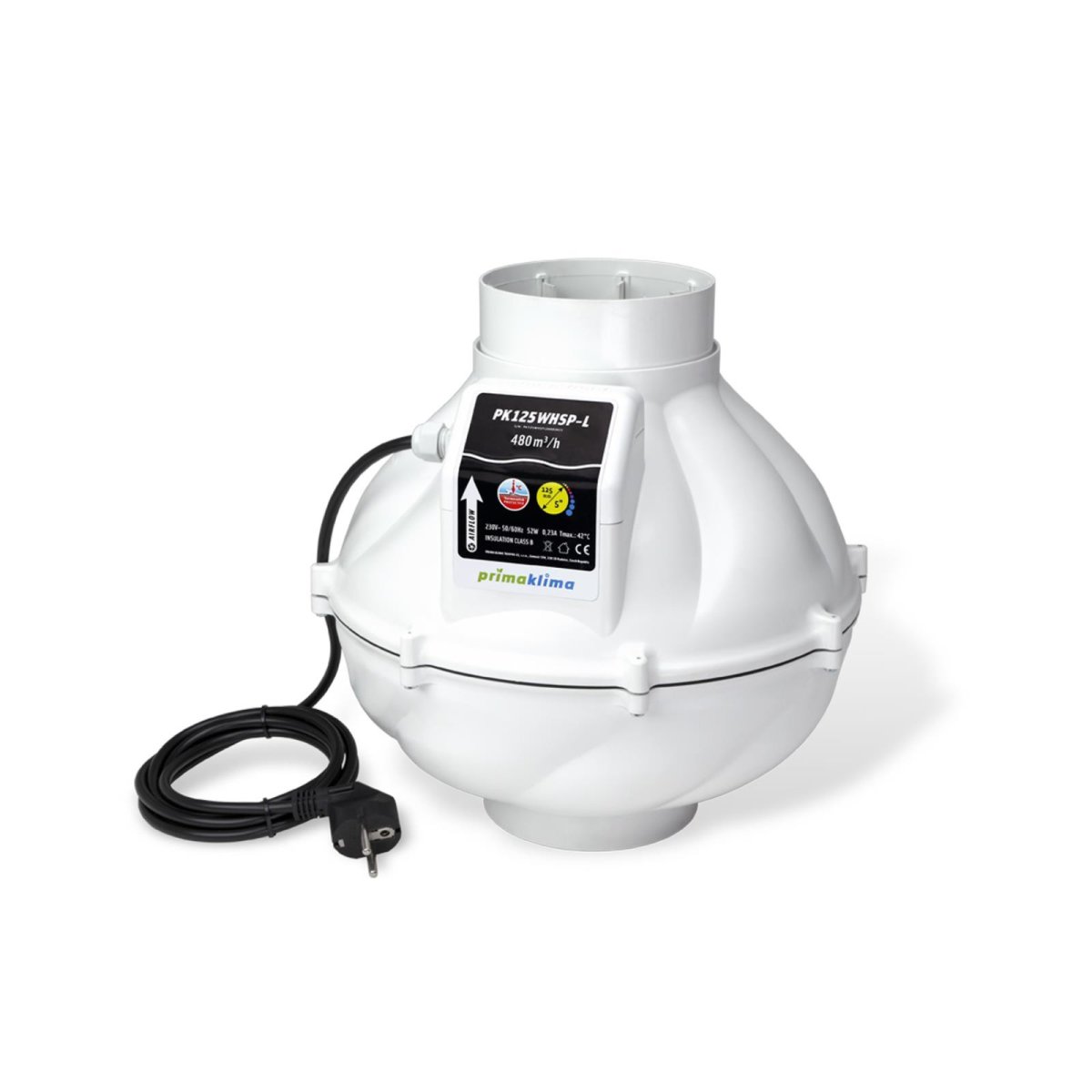 PrimaKlima WhisperBlower PK125 I Speed 480 m3/h 125 mm