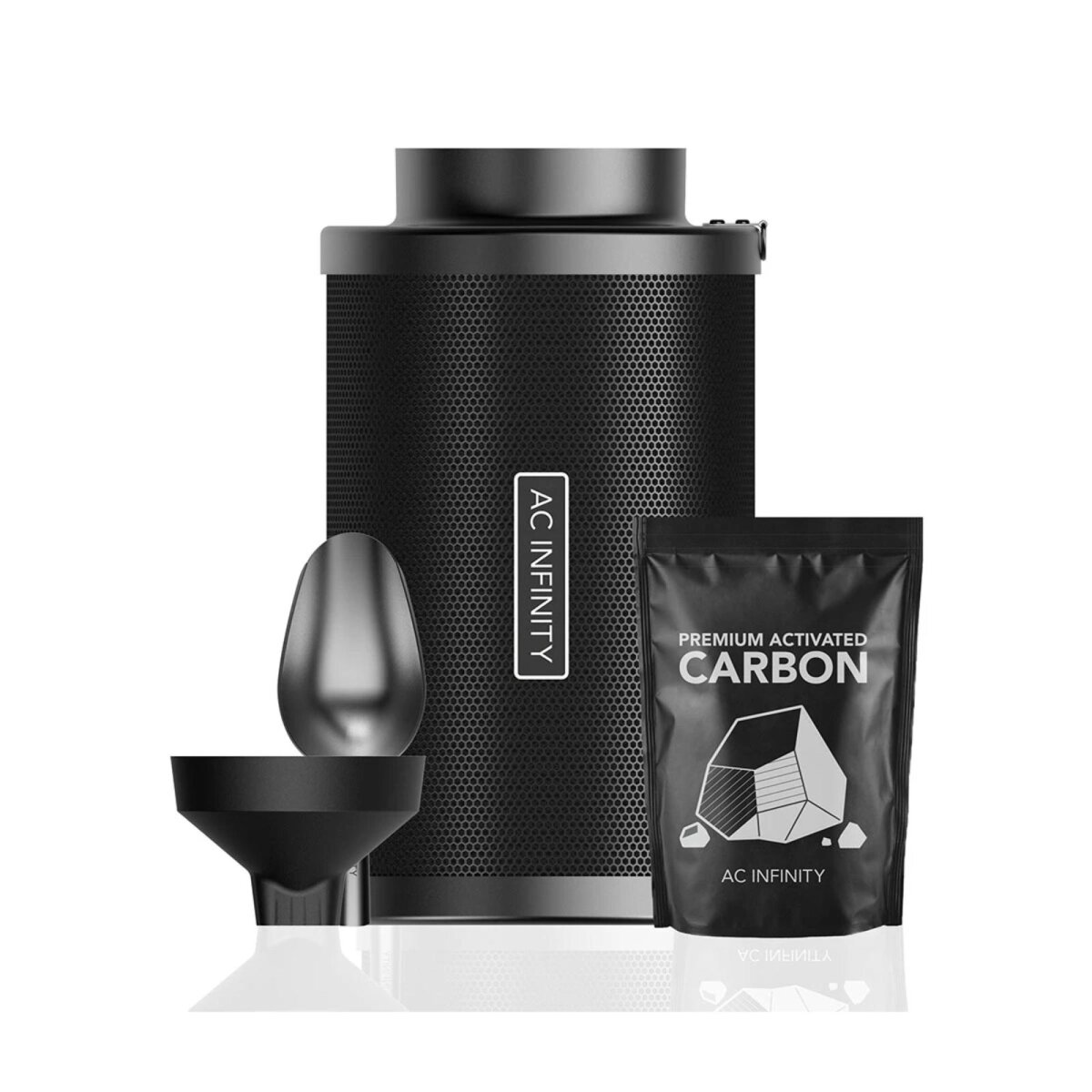 Nachfüllbares Aktivkohlefilter-Set, mit Aktivkohle-Nachfüllpackung, 150 mm RCF6