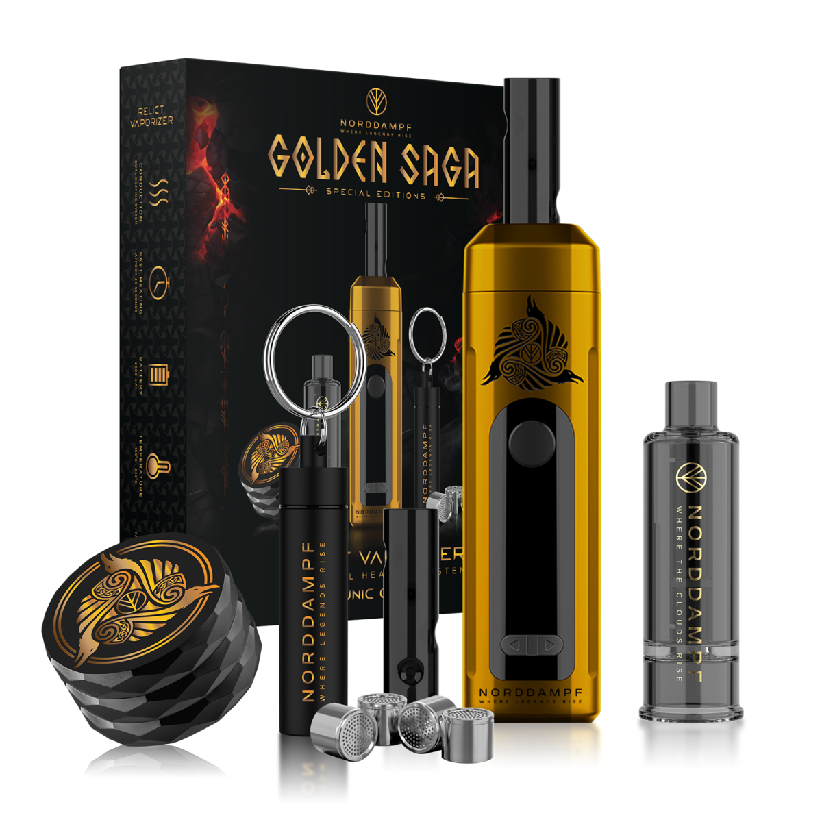 Norddampf RELiCT GOLDEN SAGA Vaporizer – Special Edition Bundle