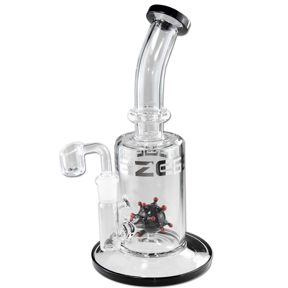 Blaze Virus Ball Ölbong / Dab Rig – Honeycomb Perkolator Schwarz