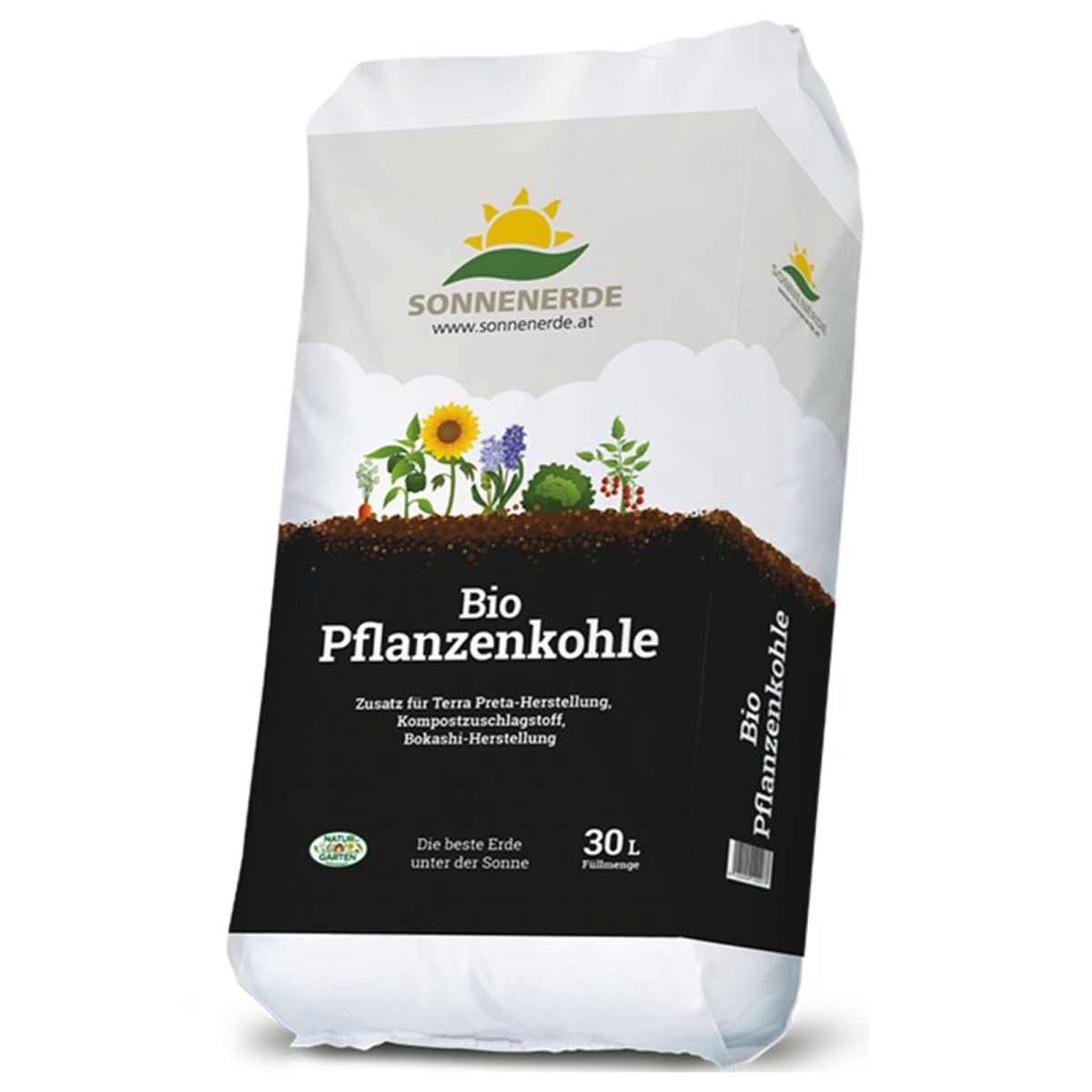 Sonnenerde Bio Pflanzenkohle 30 L