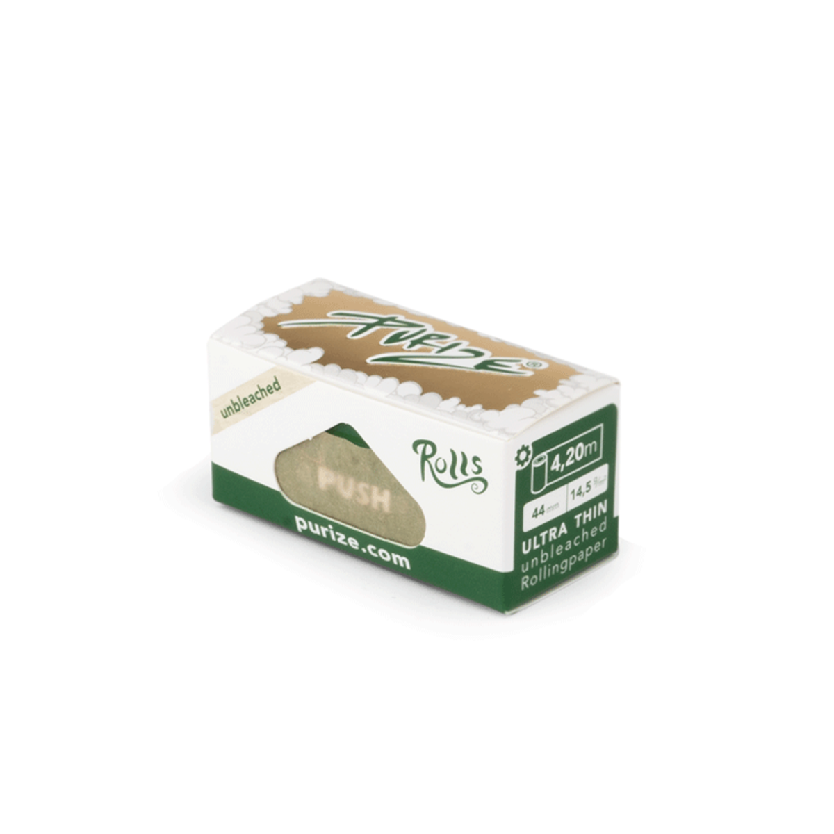 PURIZE - Rolls Brown Papers – 4 m ungebleichtes Rollpapier