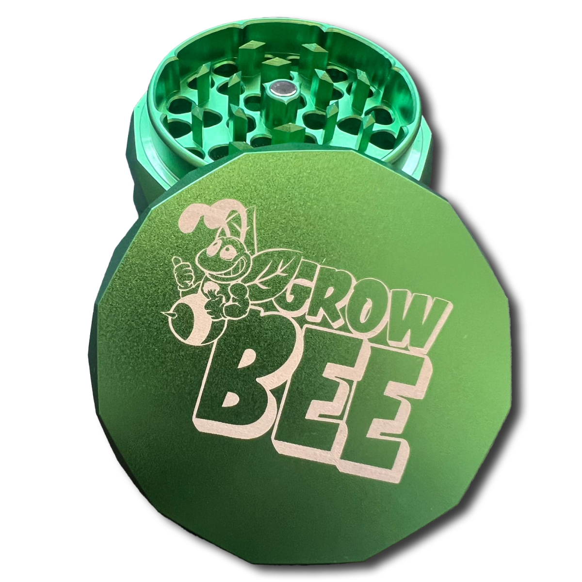 NV Pyramid Grinder Gewinde– 4-Piece Ø 63 mm - Growbee Edition Grün