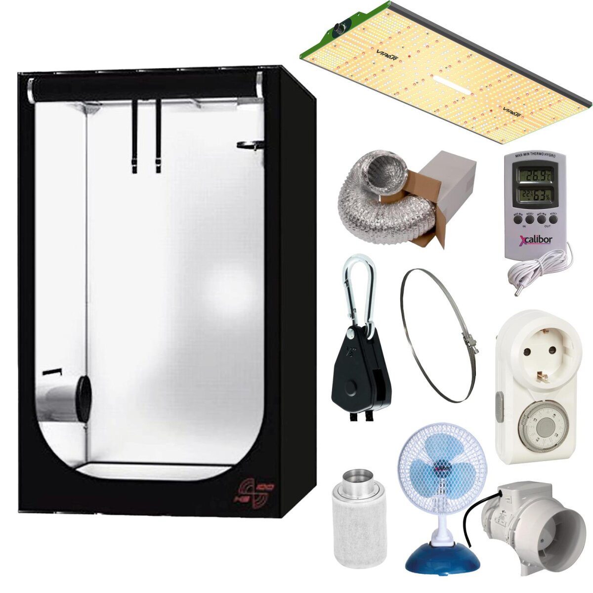 Komplettset 120x120x200cm inkl. Viparspectra P2000 (250W)