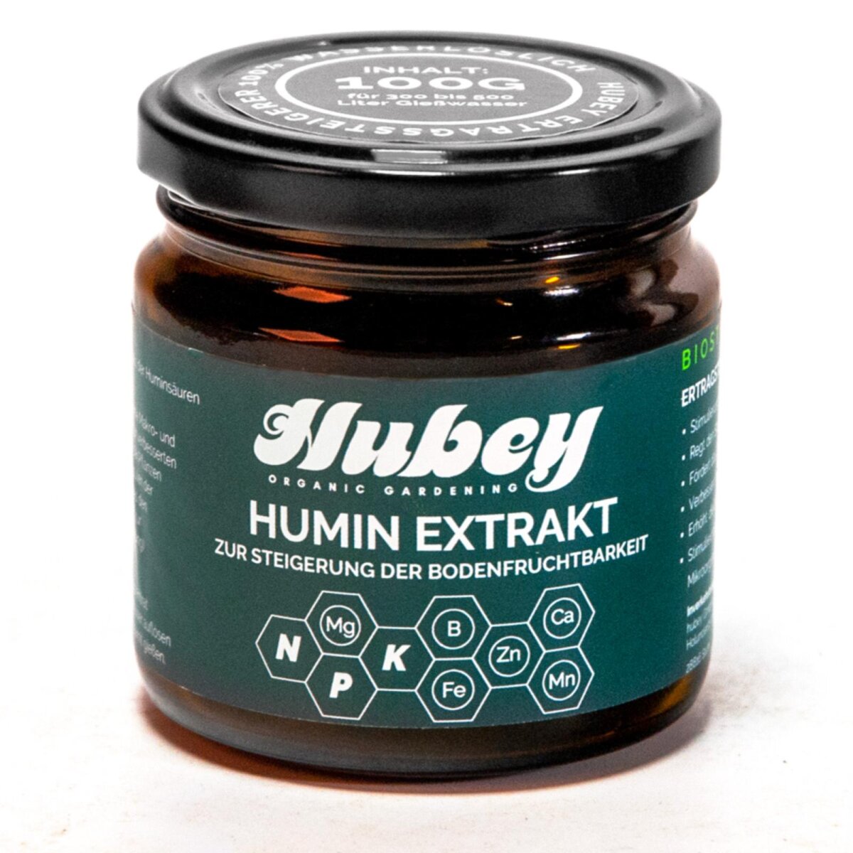 HUBEY HUMIN EXTRAKT – 100 g – Fruchtbarkeitssteigerer für mehr Pflanzenpower – 100% wasserlösliches Konzentrat
