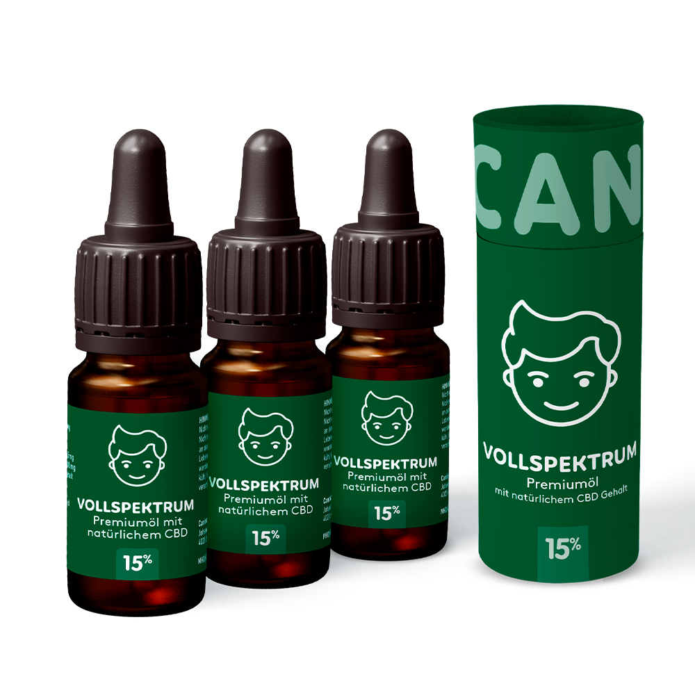 3x CBD Öl 15% im Sparpaket