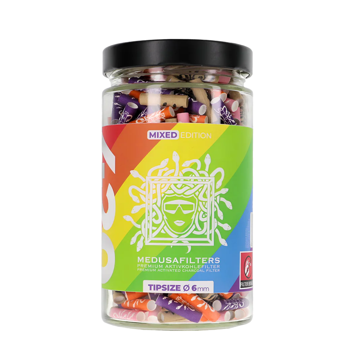 Medusa 420er Glas Aktivkohlefilter “Mixed Edition”