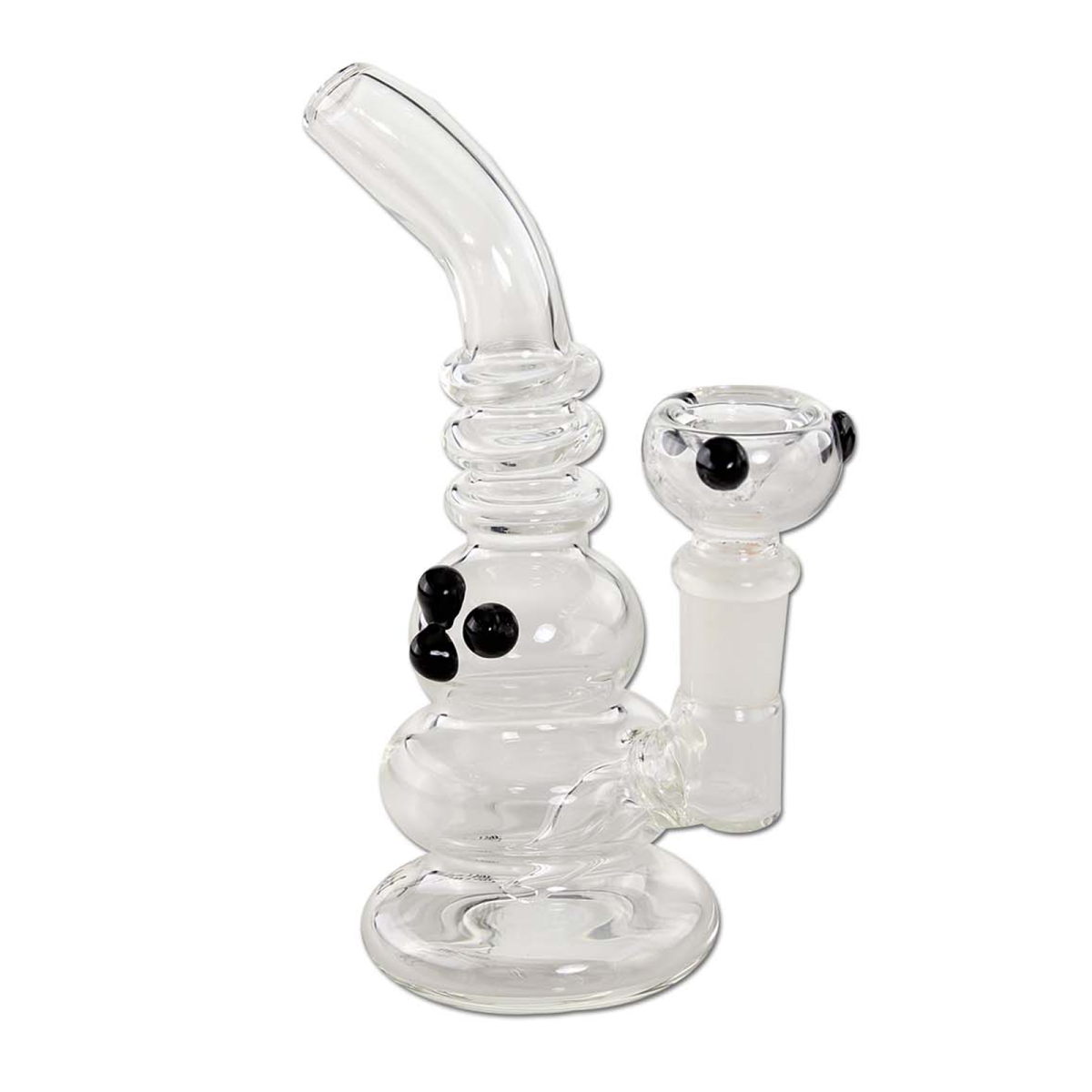 Black Leaf Mini Bubbler – Schwarz