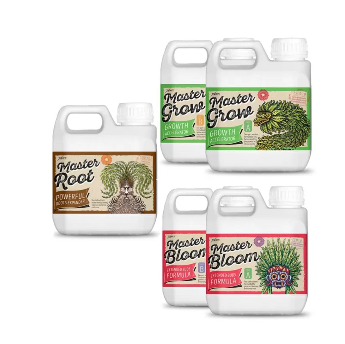 Xpert Nutrients Kit – Master Grow, Bloom, Root x 1L