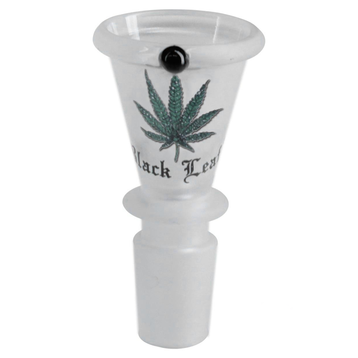 Black Leaf Glaskopf konisch sandgestrahlt