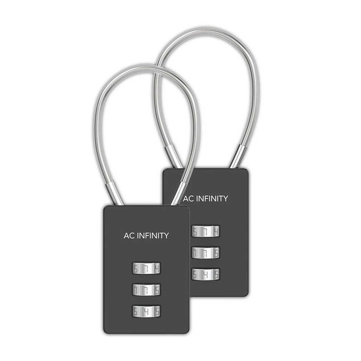 AC Infinity - Kombinationsschloss mit Stahlkabel – 2er Pack