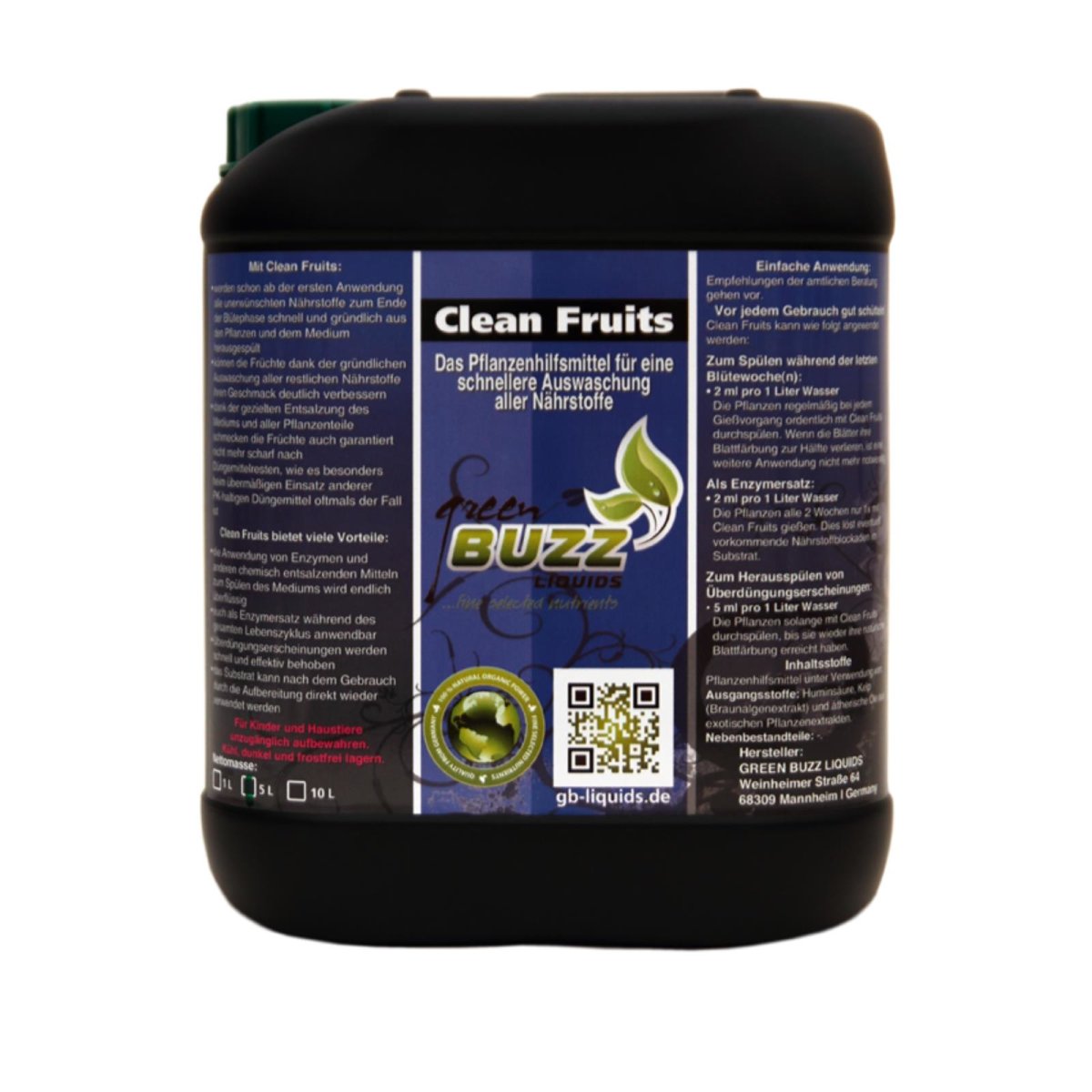 Green Buzz Liquids Clean Fruits 5 Liter