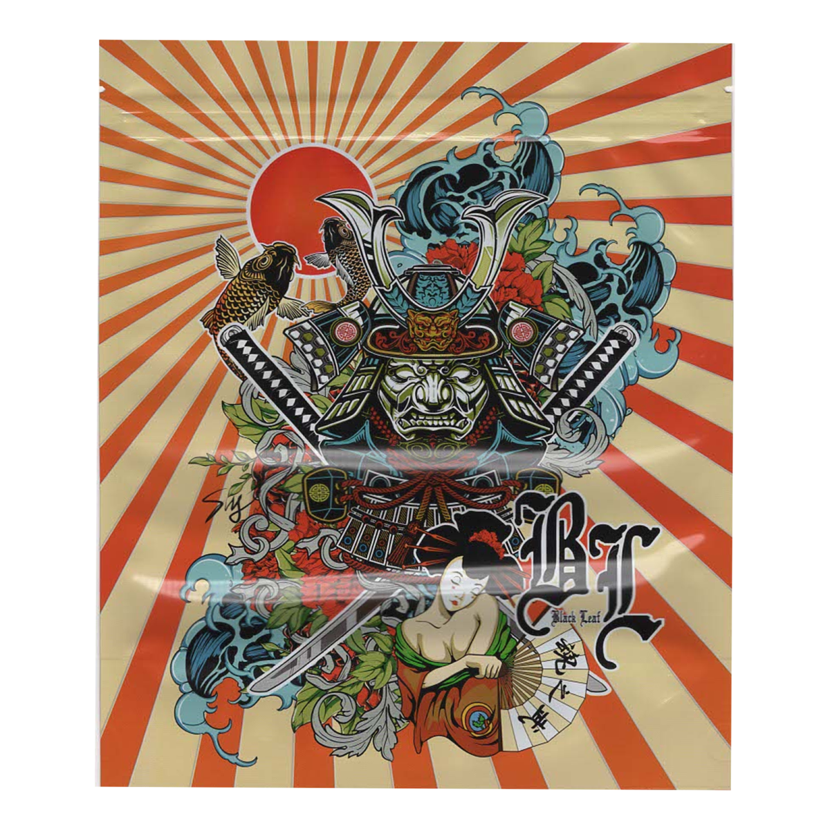 Black Leaf Schnellverschlussbeutel – 22,4 x 19cm Ronin Geisha 25stk.