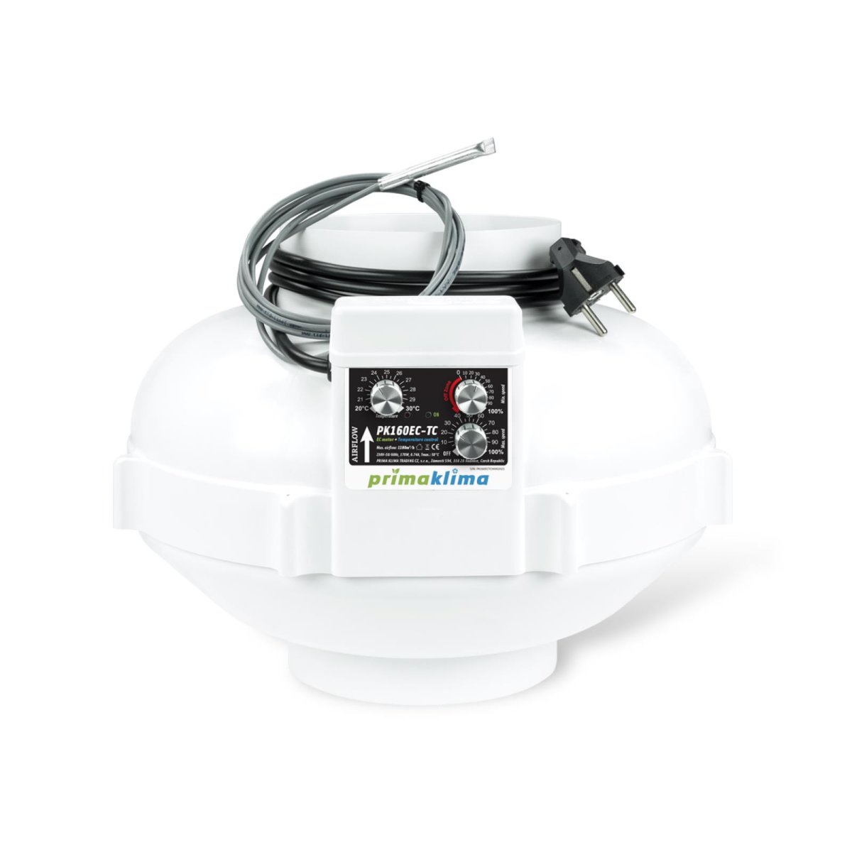 PrimaKlima PK160EC-TC Temperatur geregelt 1180 m3/h 160 mm