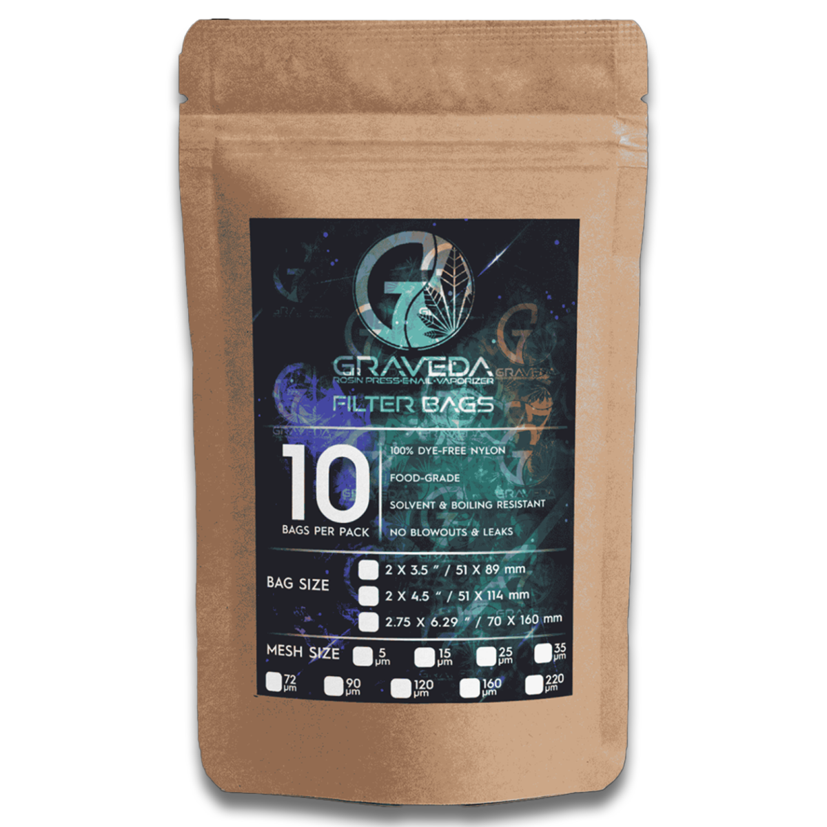 Graveda Rosin Bags – 51 × 89 mm, 90 µm