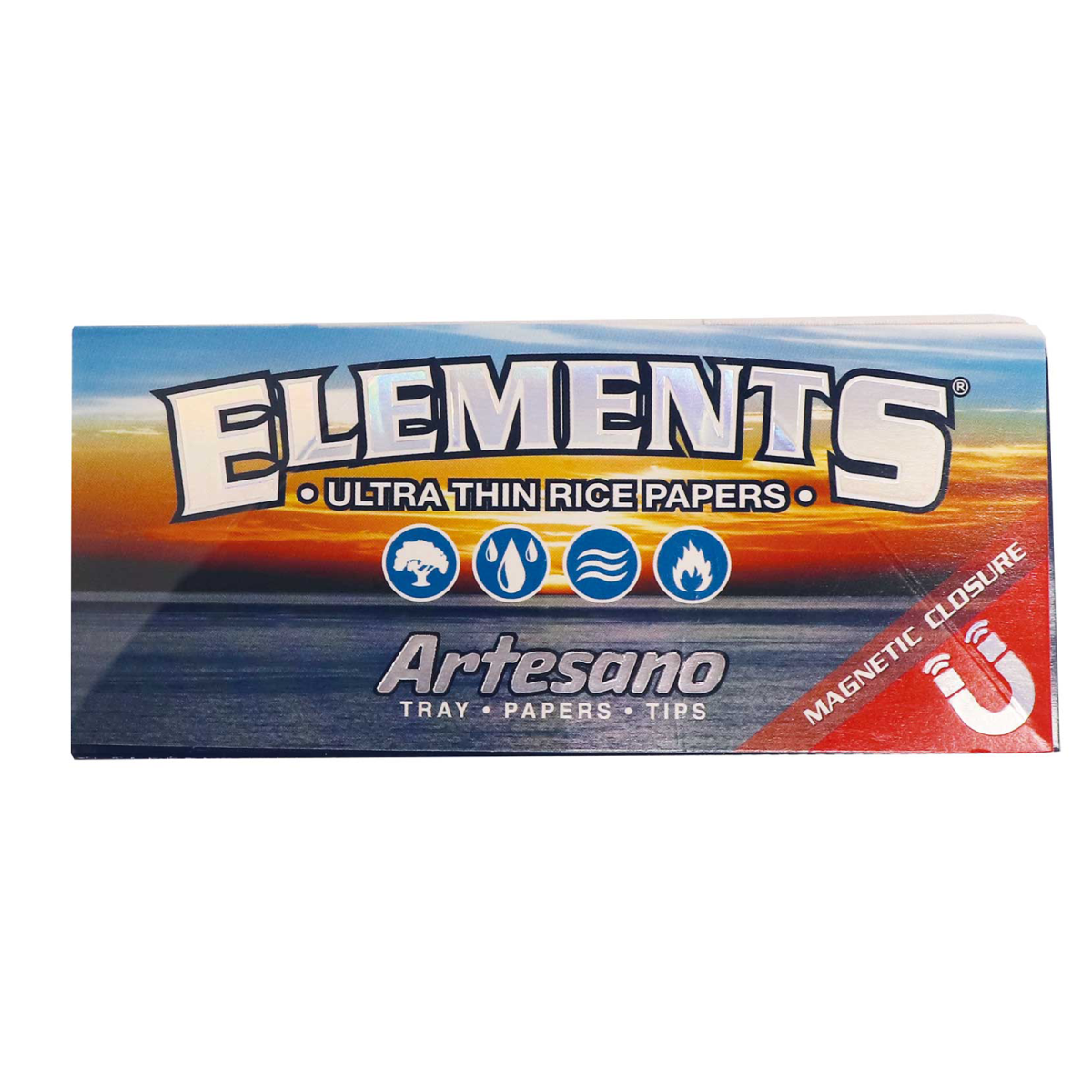 Elements Artesano King Size Slim Papers – 32 Blätter + Tips & Tray