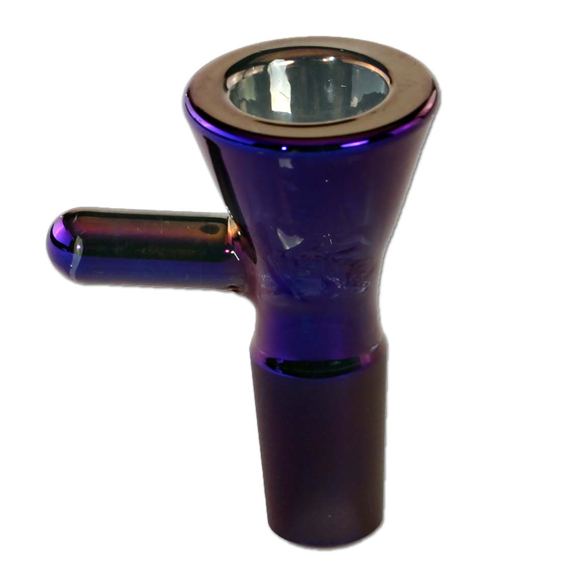 Kopf mit Glassieb Regenbogeneffekt blau/lila