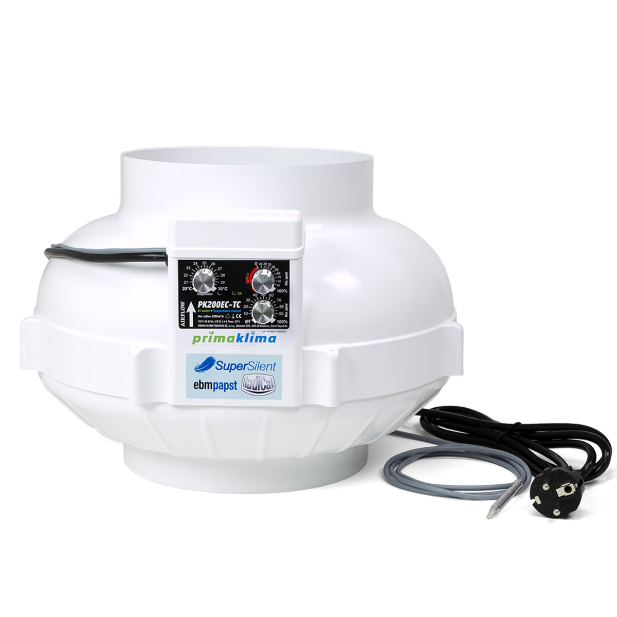 Prima Klima PK200EC-TC - 1350m3/h - Ø200mm