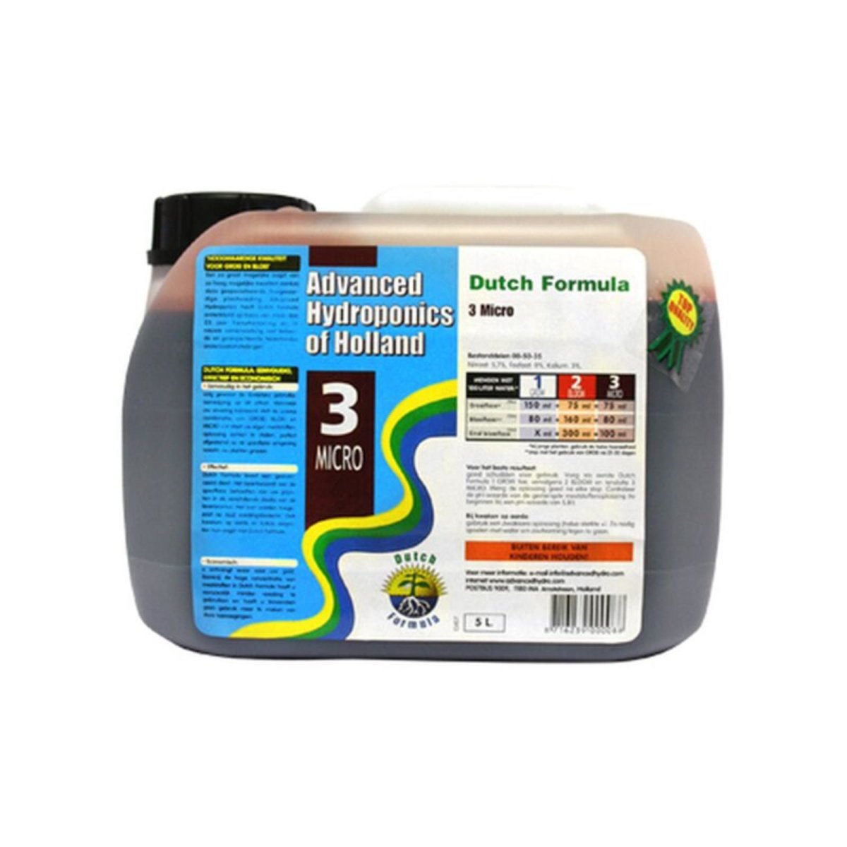 Advanced Hydroponics Dutch Formula Micro 5 Liter