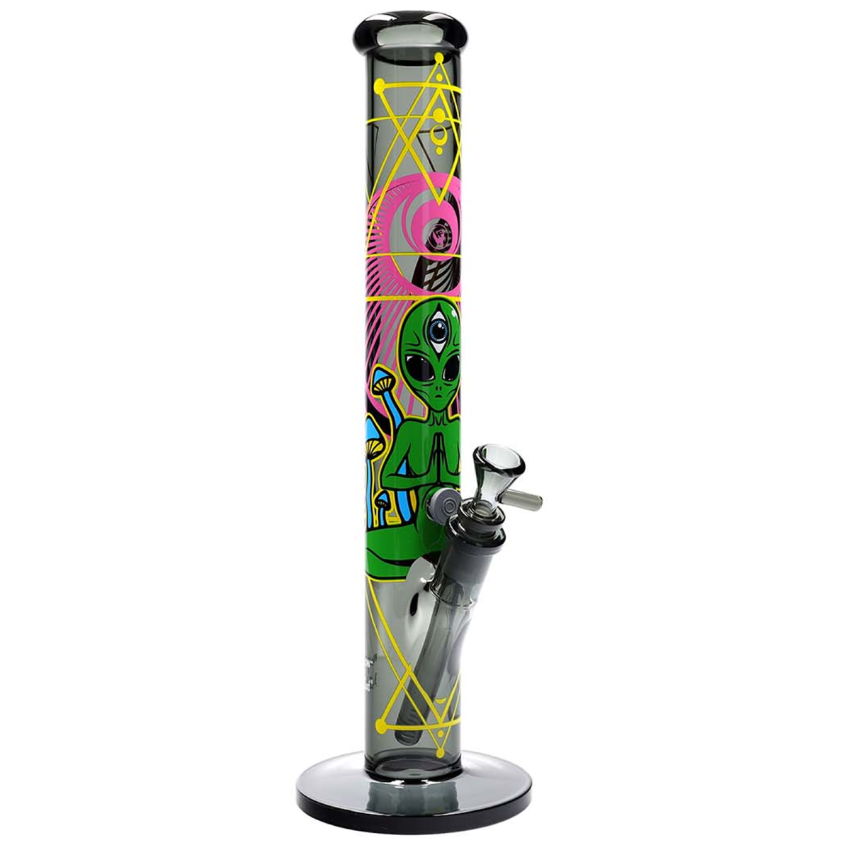 FIRE-FLOW™ X Black Leaf Bong TRIPPY ALIEN – NS19 - 40 cm Glasbong
