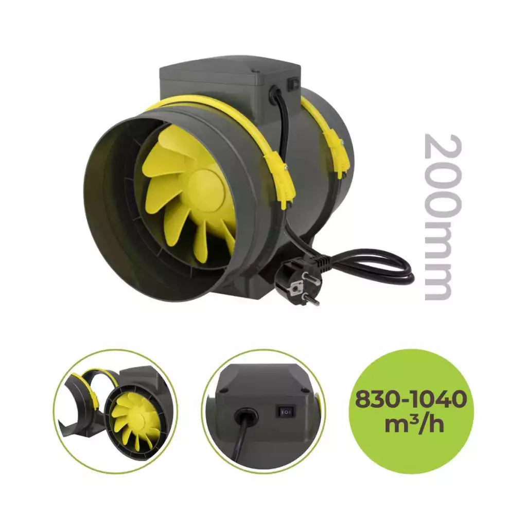 Lüfter Ø200mm 1040 m³/h 2-stufig PROFAN TT Garden Highpro