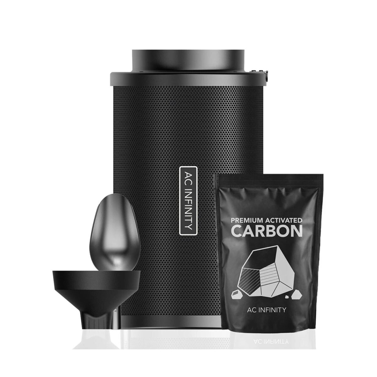 Nachfüllbares Aktivkohlefilter-Set, mit Aktivkohle-Nachfüllpackung, 200 mm RCF8