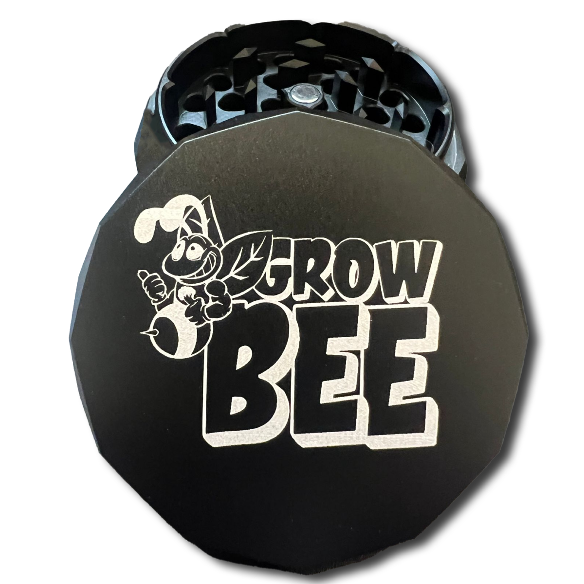 NV Grinder - Magnetic Pyramid Grinder 4-Piece Ø 63 mm - Growbee Edition Schwarz - Growbee Edition