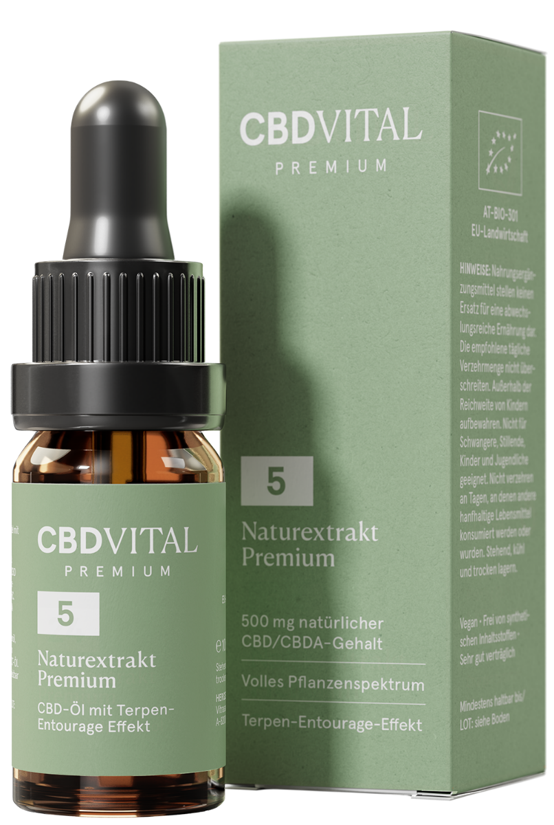 CBD Naturextrakt PREMIUM Öl 5%