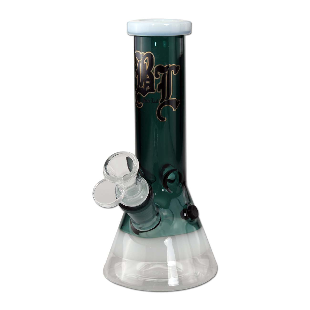 Black Leaf Beaker Bong Mini Ice Aquamarin
