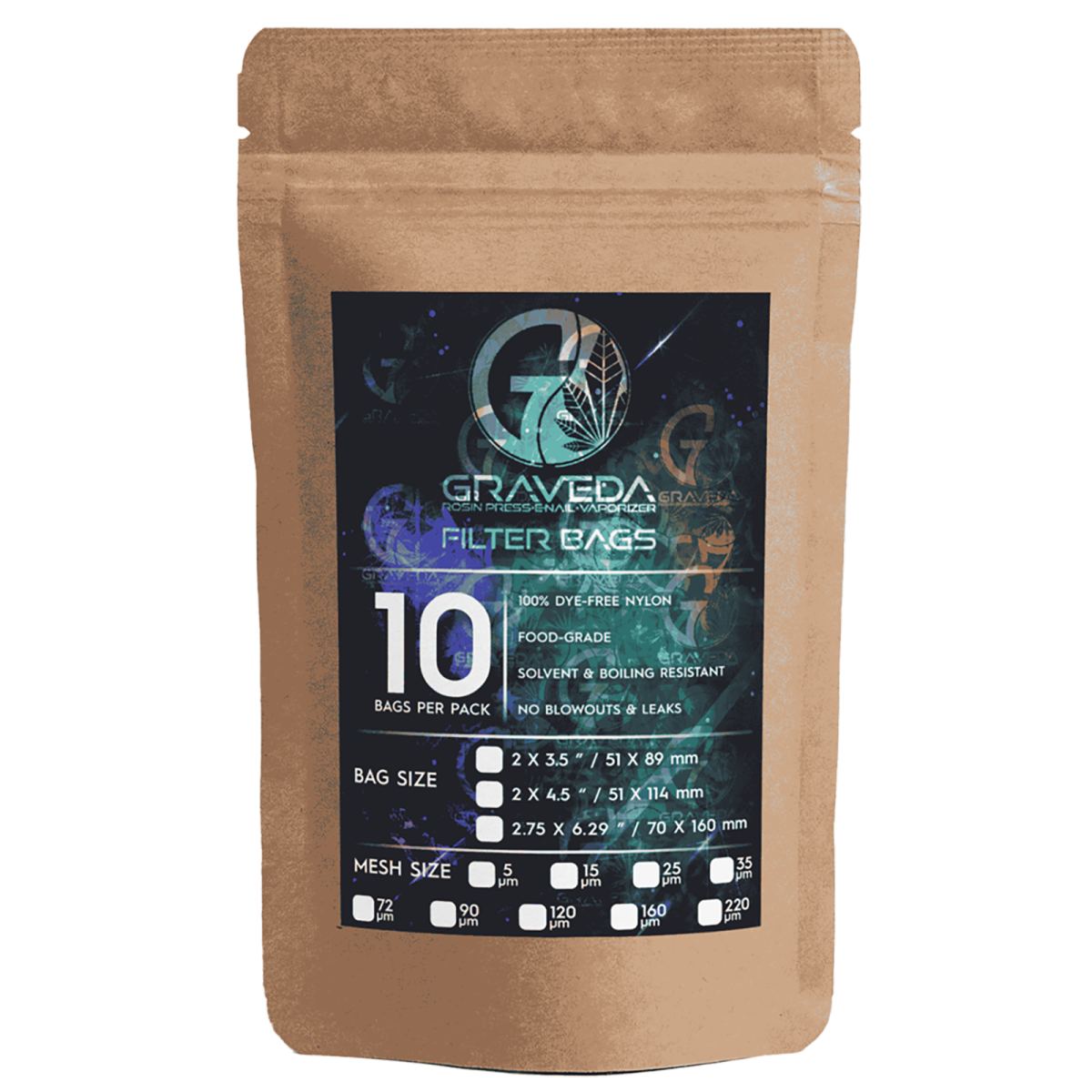 Graveda Rosin Bags - 51x89mm 35u micron