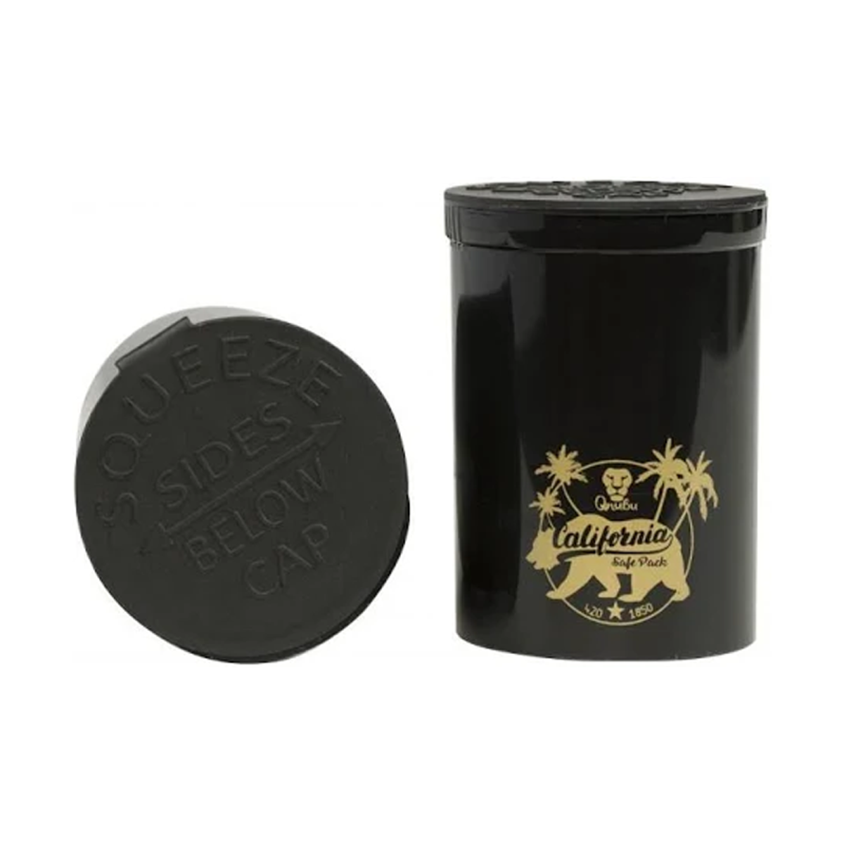 QNUBU - TOP POP CALIFORNIA 90D - 370 ML – Sicherer und praktischer Behälter für die Lagerung von Blüten