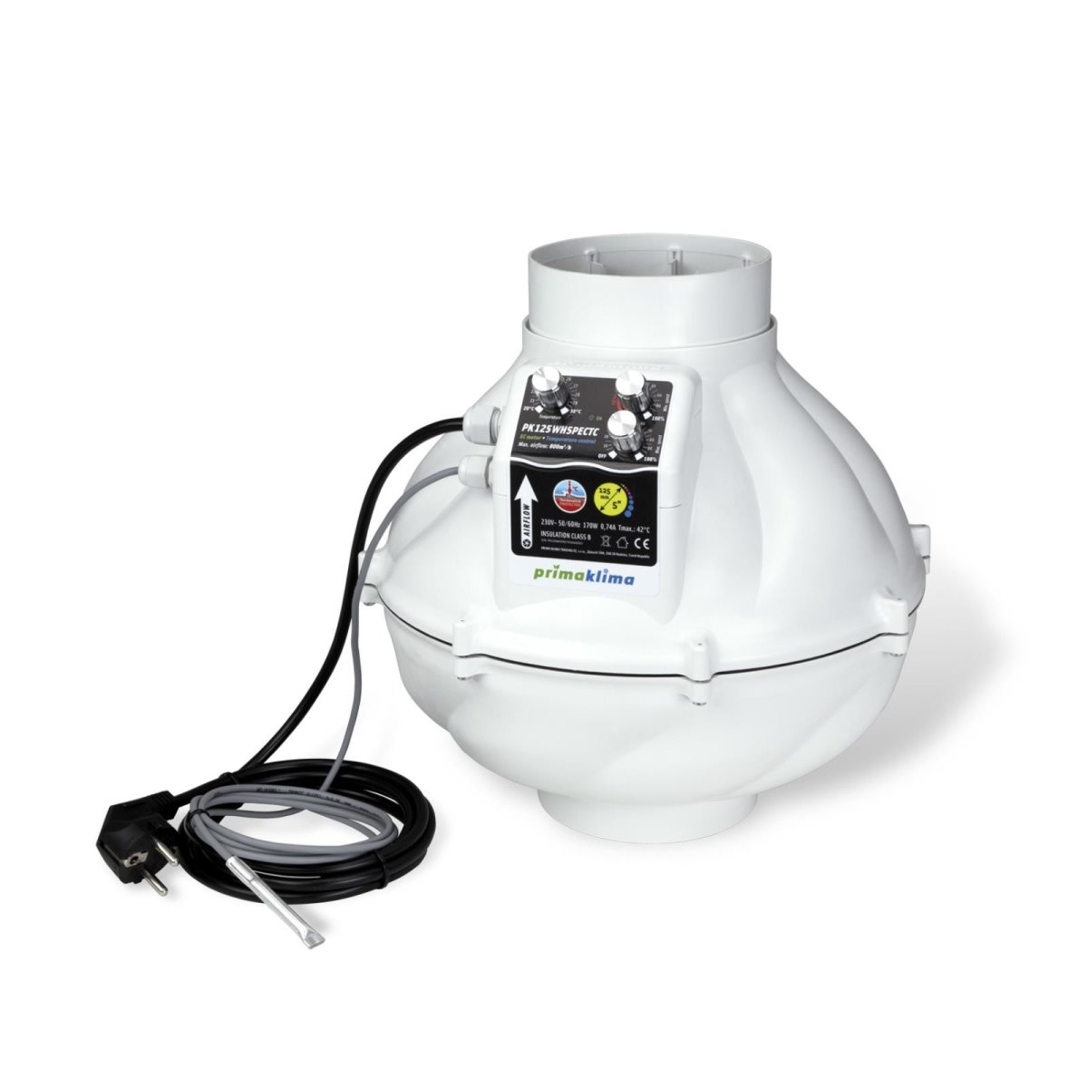 PrimaKlima WhisperBlower PK125WHSP-ECTC Temperatur geregelt