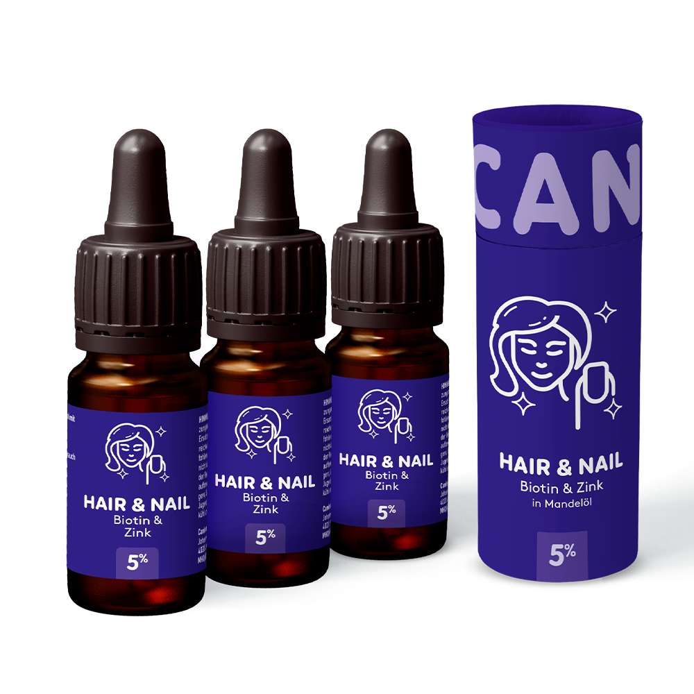 3x CBD Beautyöl HAIR & NAIL 5%
