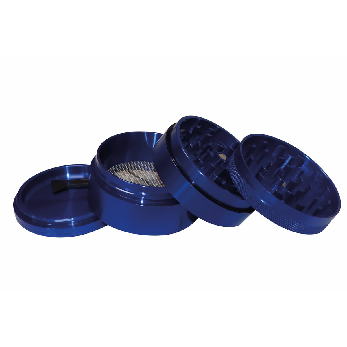 Elements Blue Grinder Aluminium 4‑Part – Large (Ø 61 mm)
