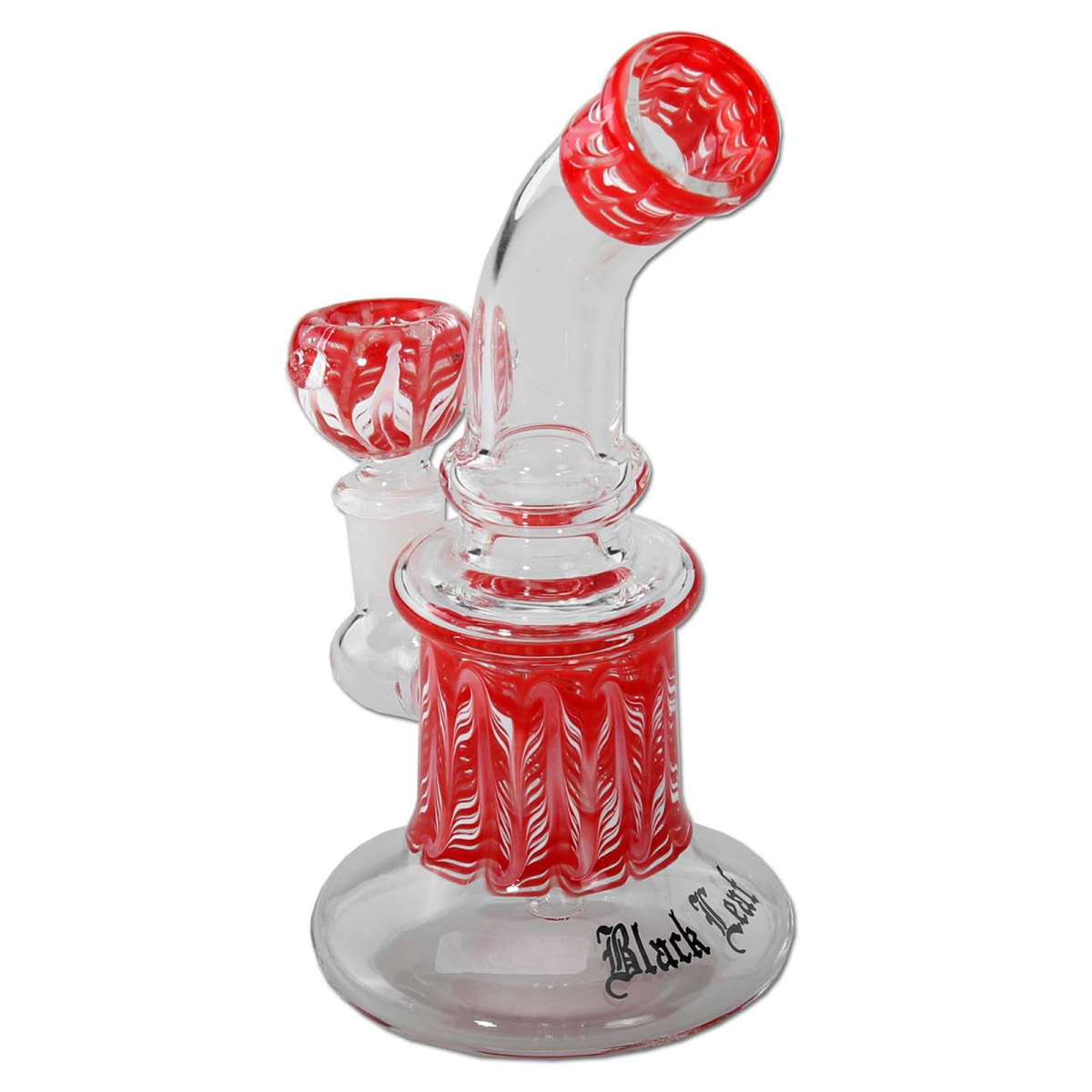 Black Leaf Glasbubbler – Rot