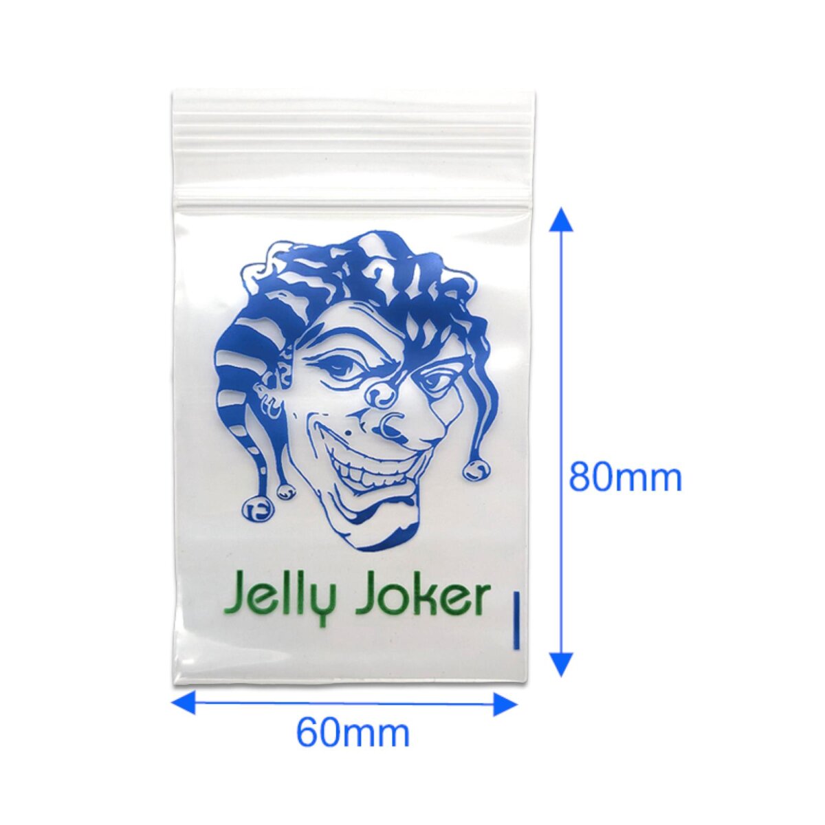 100 x JJ-Zipperbags Joker Head, 70µm – dicke Qualität – Baggys